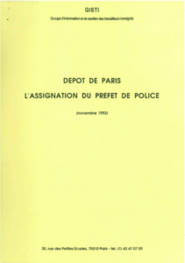 Dépôt de Paris : l'assignation du préfet de police (novembre 1993)