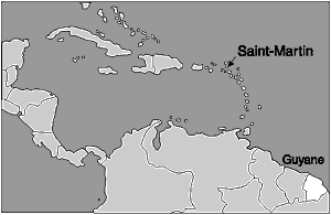 [Carte : Guyane et Saint-Martin]